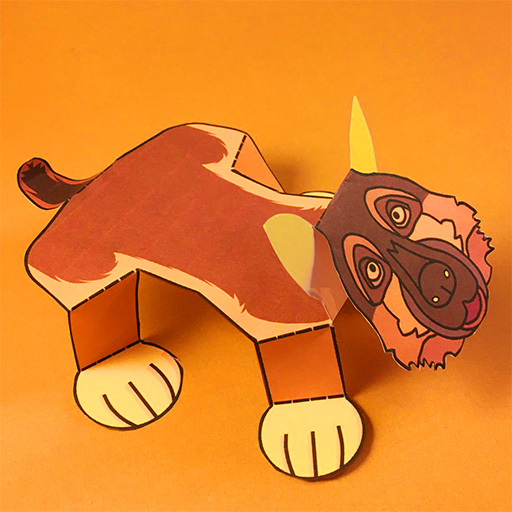 3D Paper Dolls – Cute Dog Papercraft Design